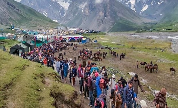 Over 4,300 Pilgrims Leave For Amarnath Cave Shrine From Jammu
