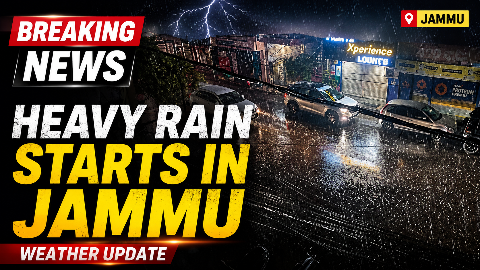 Heavy Rain Starts In #Jammu #WeatherUpdate