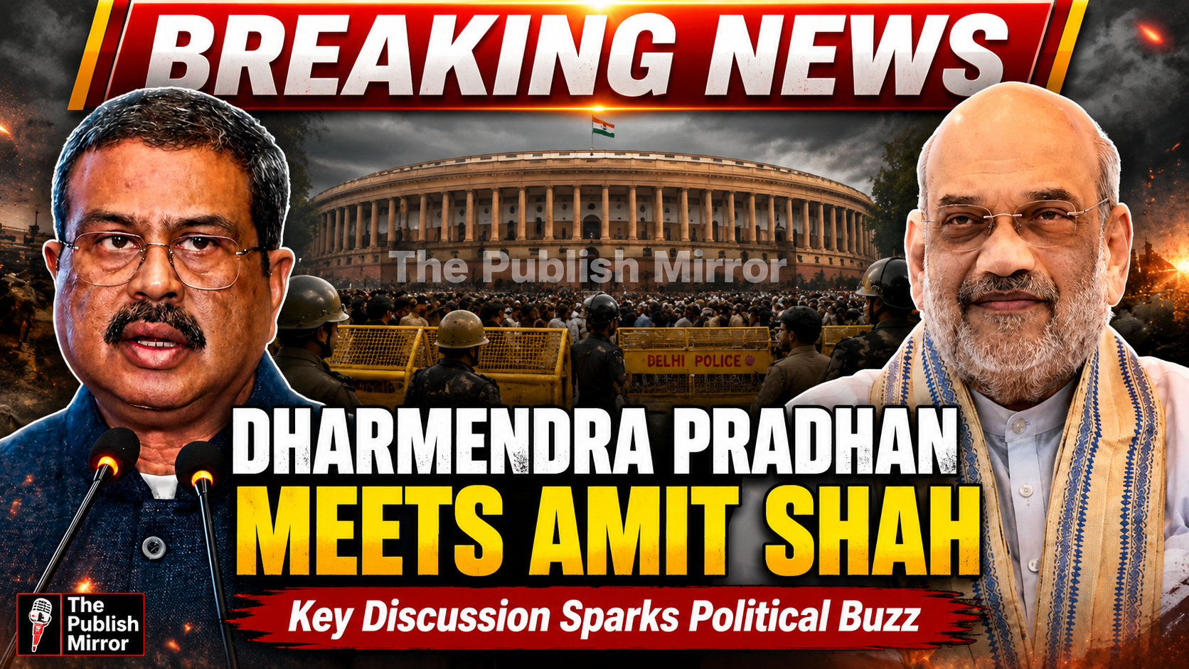 BREAKING || Education Minister Dharmendra Pradhan meets Union Home Minister Amit Shah.