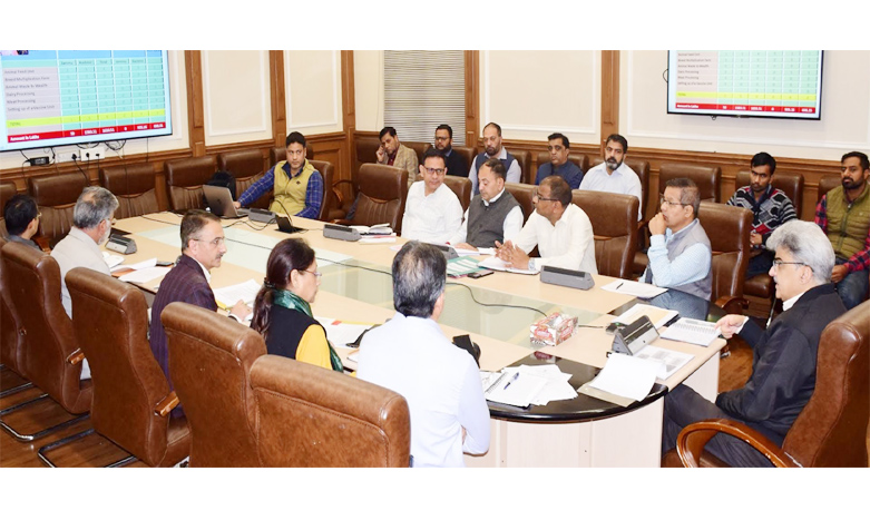 Dulloo reviews status of AIF, AHIDF, FIDF and NHB projects in J&K