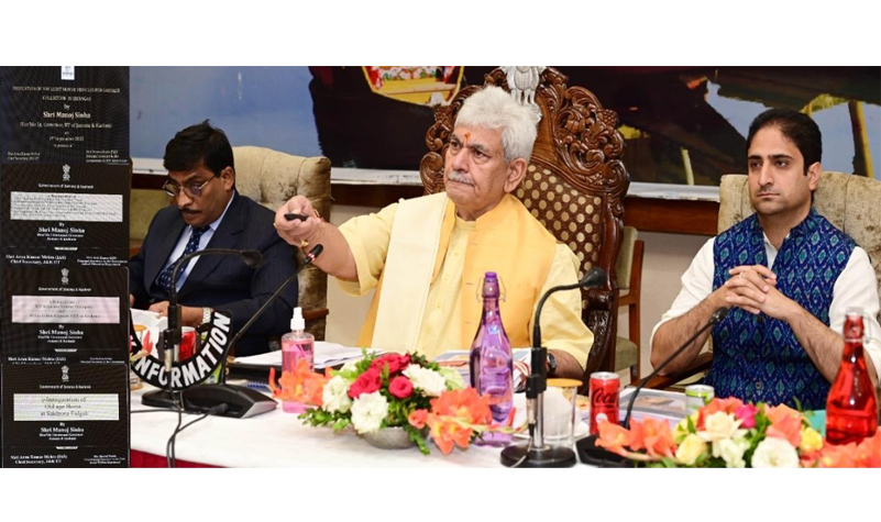Lt Governor chairs review meeting of Srinagar District & Srinagar Municipal Corporation
