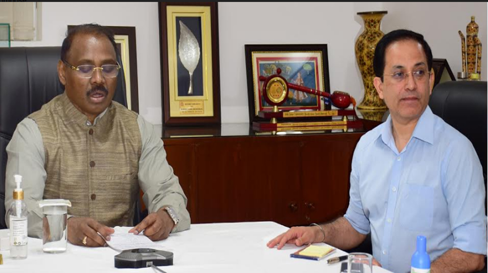 Lt Governor reviews the preparedness of BGSB University for resuming academic activities