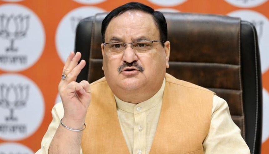 Nadda addresses J&K BJP Office Bearers meet