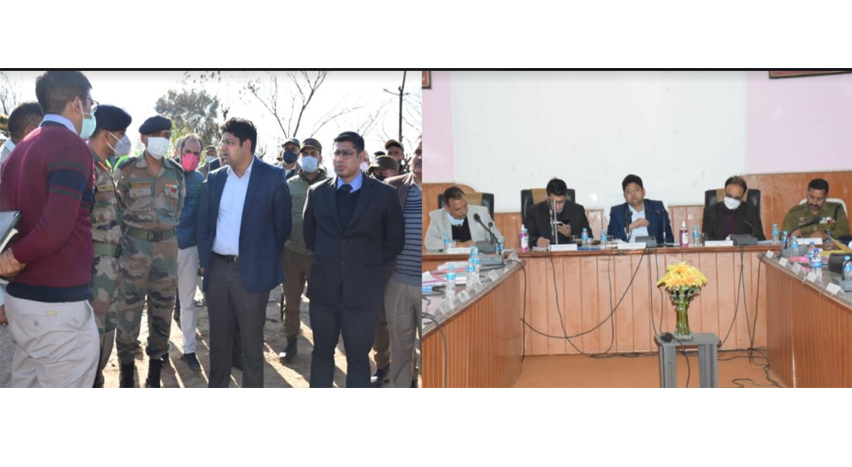 Div Com Jammu visits Sunderbani; reviews progress on NH 144A