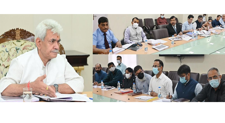 Lt Governor reviews the status of ongoing projects of Housing & Urban Development Department