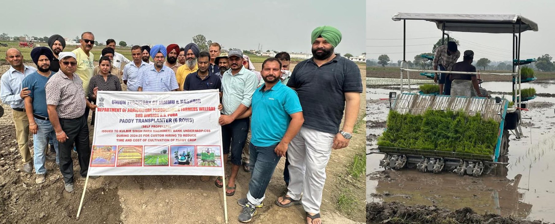 Director Agriculture Jammu inaugurates first of its kind Paddy Transplanter
