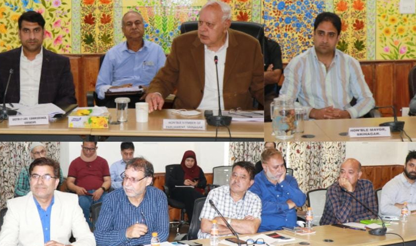 Dr Farooq Abdullah chairs DISHA meeting of Srinagar District