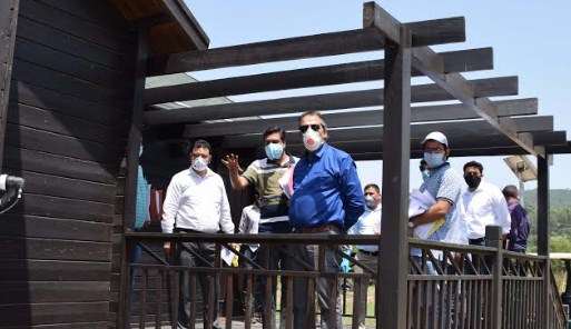 Advisor Baseer Khan inspects progress of Tourism projects in Jammu