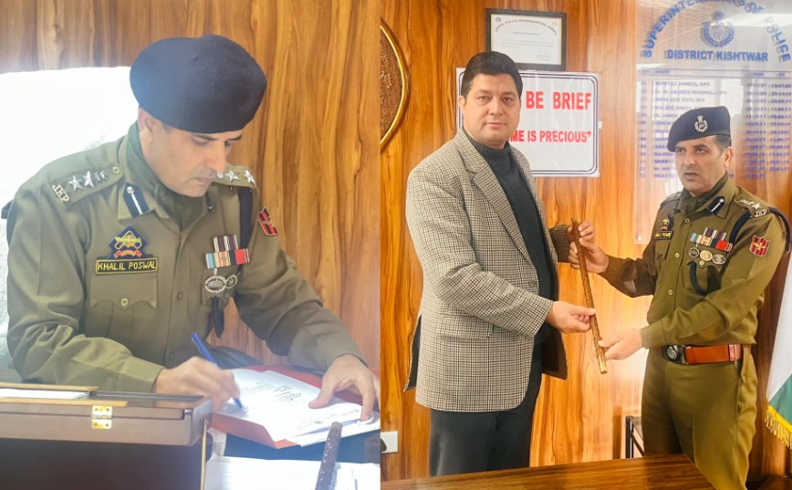 Khalil Poswal-JKPS Assumes Charge as SSP Kishtwar