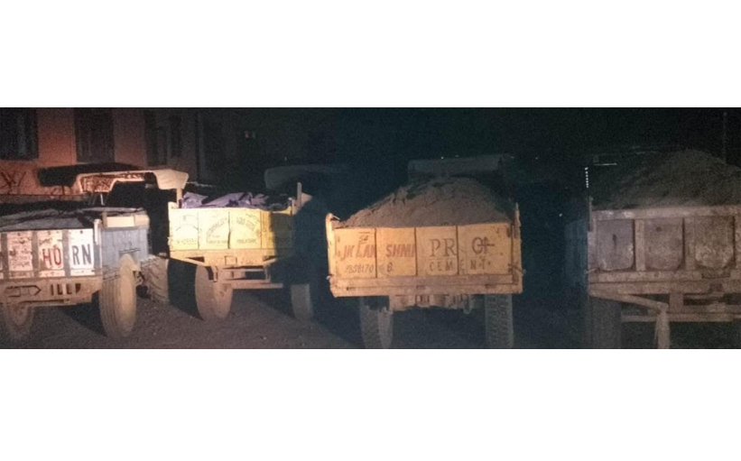 DMO Kathua seizes 16 vehicles involved in illegal transportation of minerals
