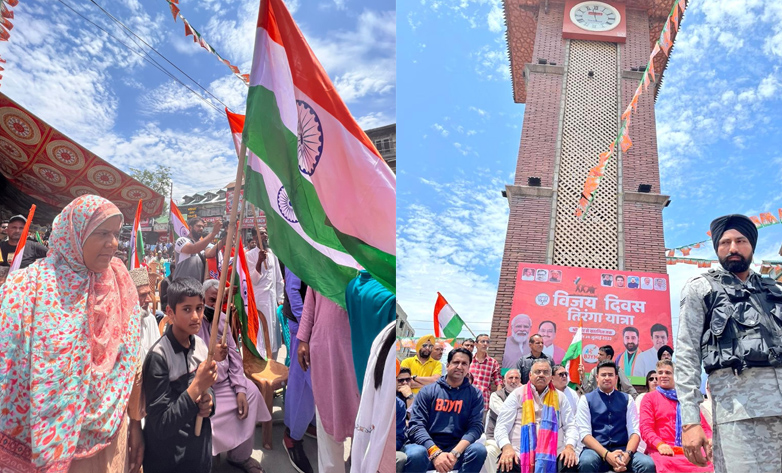 In first-ever Tiranga rally at historic Lal Chowk, Sgr; BJP trains guns at Muftis, Abdullah's 