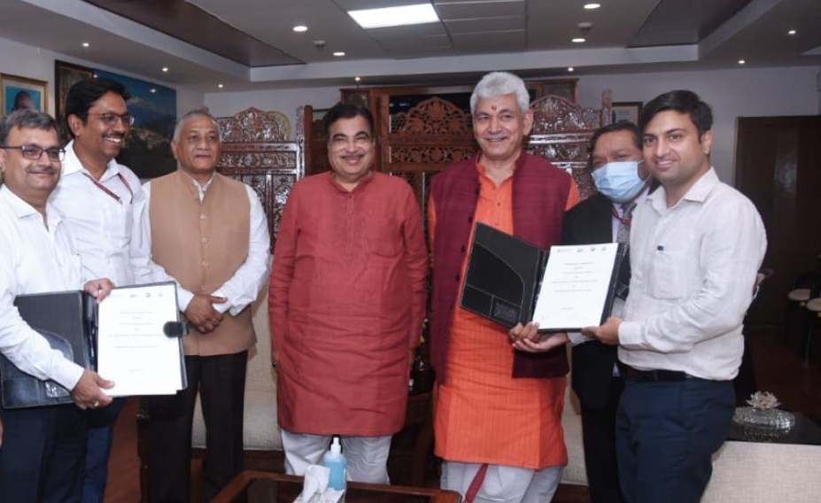 Singing of MoU between NHLML and Katra Development Authority for developing Inter Modal Station in Katra, J&K