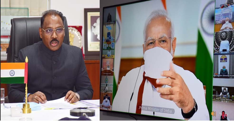 Lt Governor briefs the PM about the control efforts of UT Administration to combat COVID-19 in J&K 