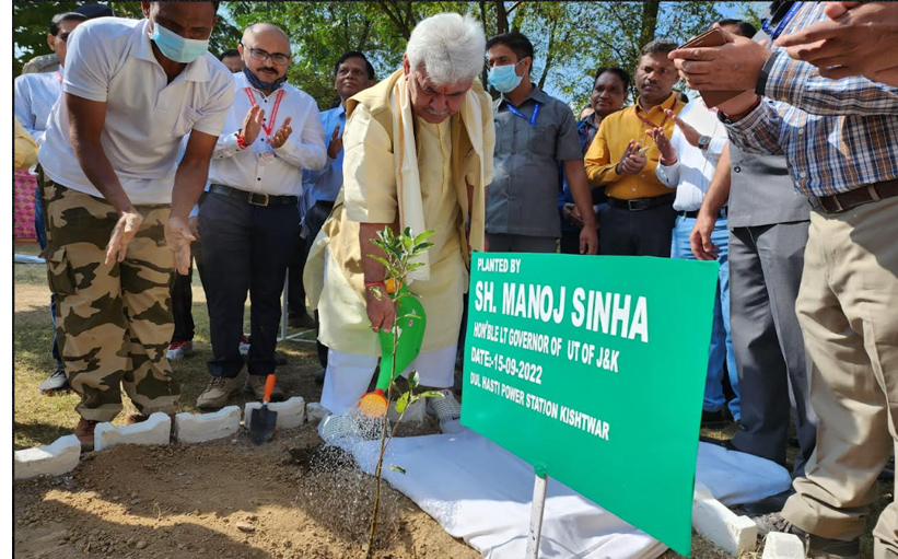 Lt Governor participated in NHPC’s plantation Programme at Kishtwar