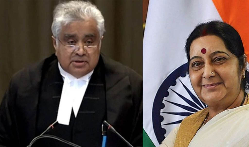 Come and collect your Re 1 fee tomorrow: Sushma Swaraj to Harish Salve an hour before her death