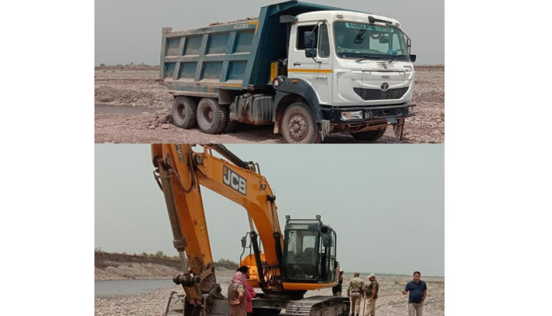 J&K: 2 heavy excavators, 3 vehicles involved in illegal mining seized 