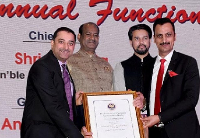 J&K Branch of ICAI Awarded at National Level