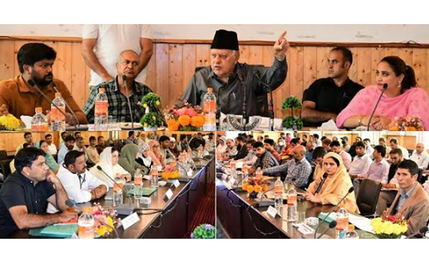 Dr Farooq Abdullah chairs DISHA meeting at Ganderbal