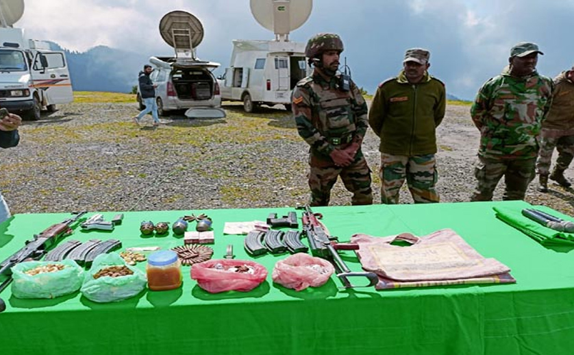 Arms and Ammunition Recovered from 2 Militants Killed in Machil Sector: Army