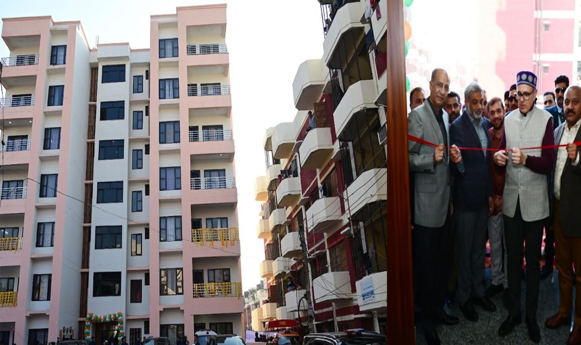 CM Omar Abdullah inaugurates 56 new residential flats for Darbar Move employees in Jammu
