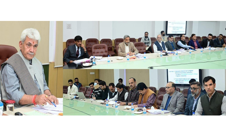 Lt Governor reviews working of Revenue Department