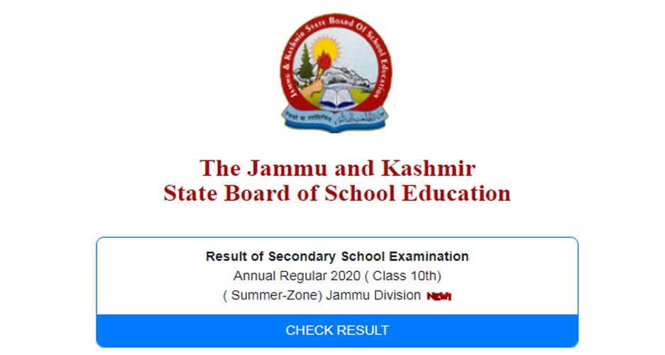 JKBOSE 10th Result 2020 Declared for Jammu Division (Summer-Zone)