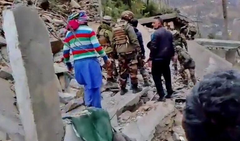 Mother-daughter duo dead, man injured as house collapses due to landslide in Surankote