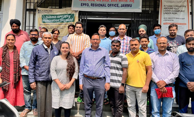 July 2021 EPFO Officials complete one year in Jammu