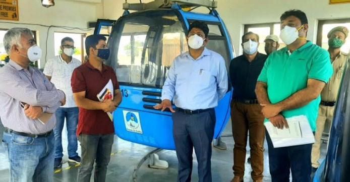 Div Com inspects Jammu Ropeway Project Phase 2nd