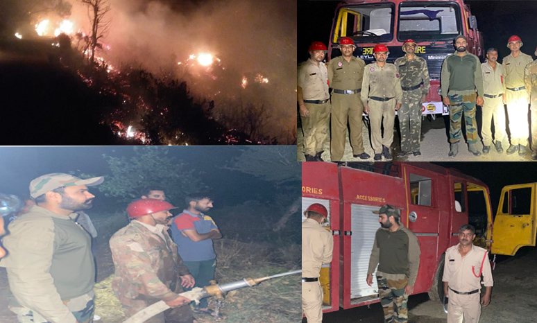 Fire incident at Sahanu village Block Dansal