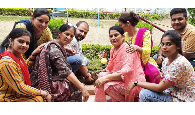 Tarun Sharma planted the saplings along with other dignitaries and teachers of National Public High school