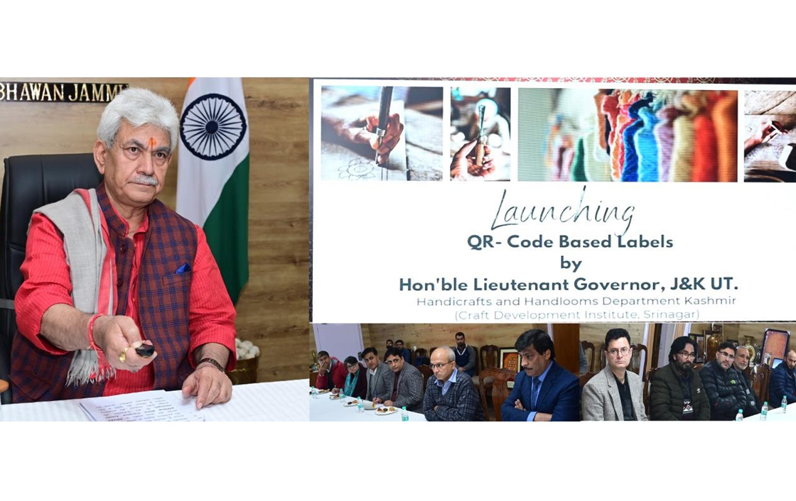 Lt Governor launches QR-Code based Labels of 13 different GI & Non-GI registered crafts of J&K