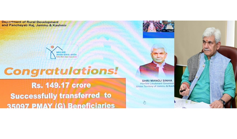 Lt Governor transfers Rs. 149.17 crore directly to the bank accounts of 35,097 beneficiaries under Pradhan Mantri Awas Yojana-Gramin