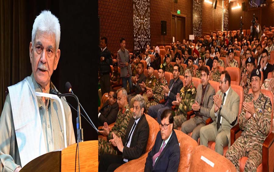 Lt Governor felicitates officers of administration, Army, J&K Police, CAPFs, Shrine Board & volunteers who have been part of the Shri Amarnath Ji Yatra 2024