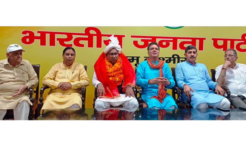 J&K BJP felicitates newly nominated MP Rajya Sabha Er. Ghulam Ali Khatana
