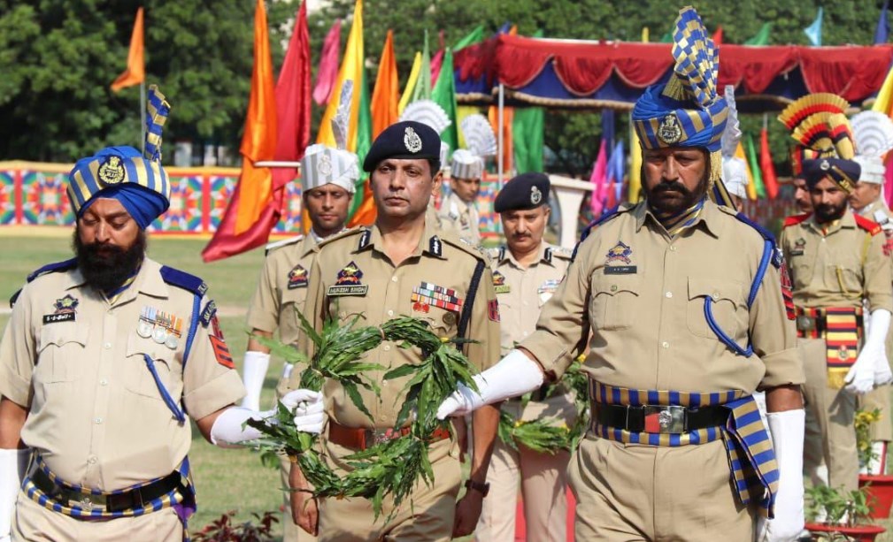 Full Dress Rehearsal for Police Commemoration Day held at Rail Head Complex & Gulshan Ground Jammu