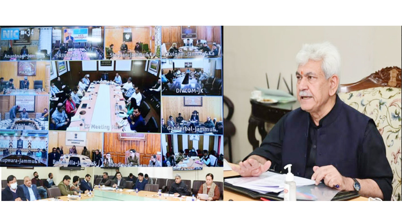 Lt Governor chairs a high-level meeting to review progress of deliverables during Back to Village-IV