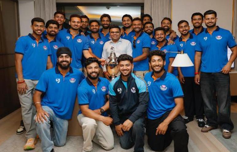 ICC Chairman Jay Shah meets J&K Players after Historic Ranji Trophy Triumph