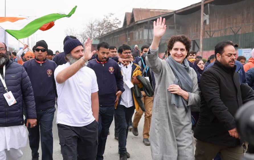 Priyanka Gandhi Joins Rahul’s Bharat Jodo Yatra in J&K