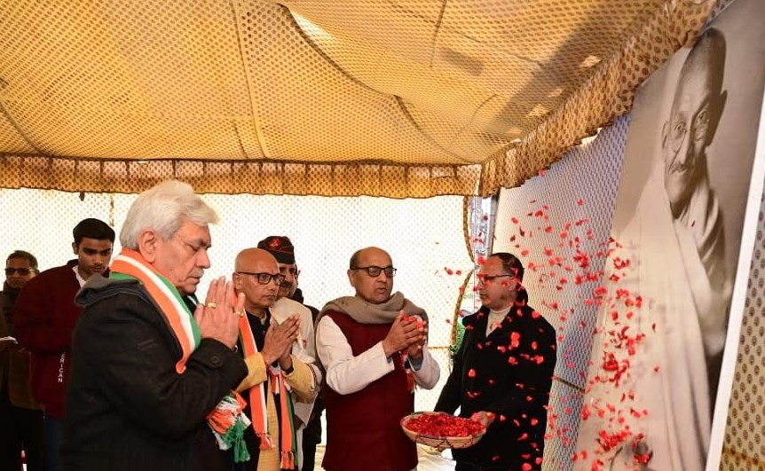 Lt Governor pays tributes to the Father of the Nation Mahatma Gandhi on his punyatithi