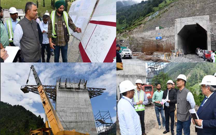 MD NHIDCL inspects Z-Morh, Zojila tunnel projects