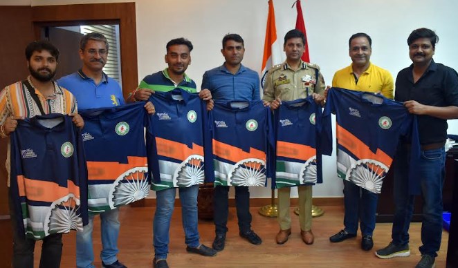 ADGP Mukesh Singh launches new jersey of Media Cricket Club Jammu
