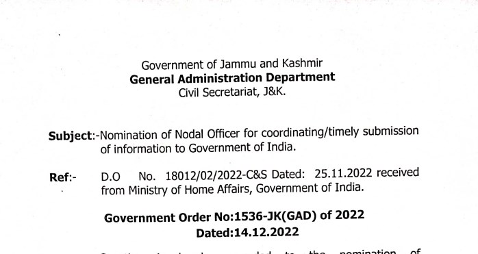 Secretary planning nominated for coordinating and timely submission of information to PMO