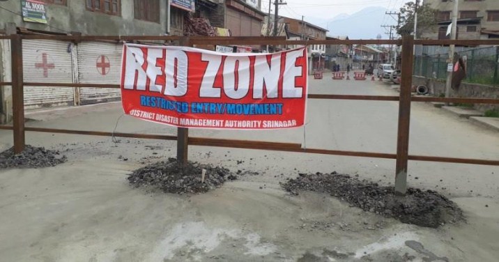 Except Bandipora, all districts of Kashmir again classified as red-zones 