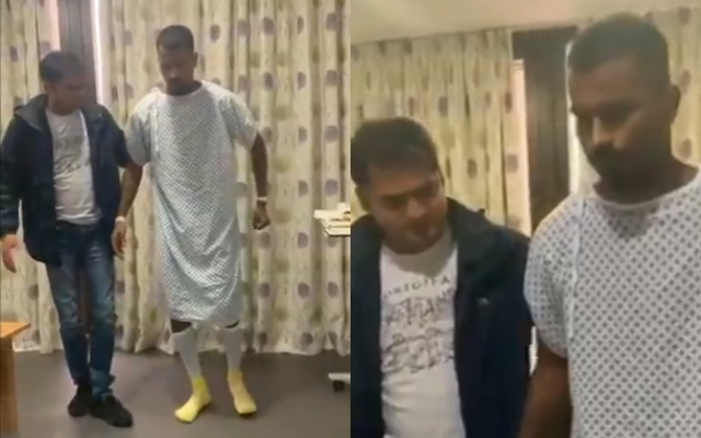 Hardik Pandya starts walking after successful surgery