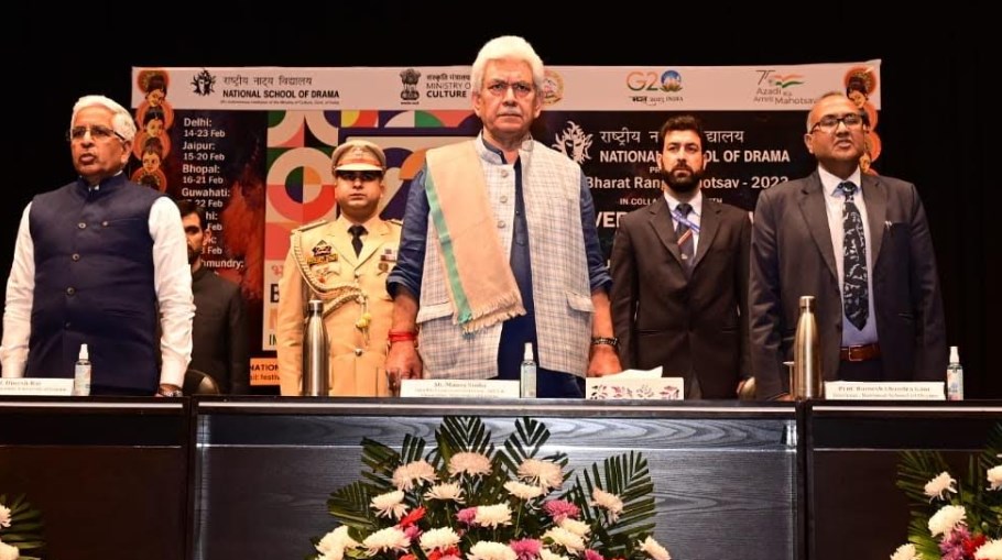 Lt Governor attends opening ceremony of 22nd Bharat Rang Mahotsav at Jammu University