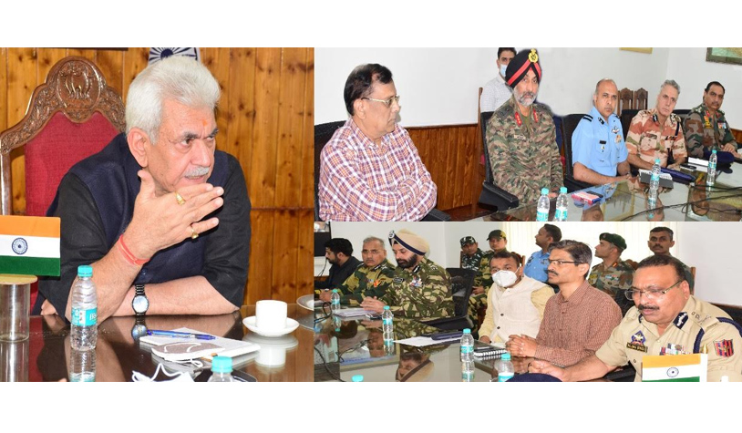 Lt Governor Chairs High Level Meeting to Review Rescue & Relief Operation at Shri Amarnath ji Holy Cave