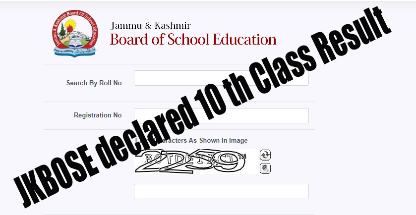 JKBOSE declared Secondary School Examination Class 10th result Session Annual Regular-2022
