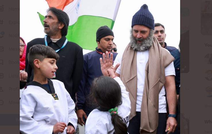 Rahul Gandhi resumes final lap of ‘Bharat Jodo Yatra’
