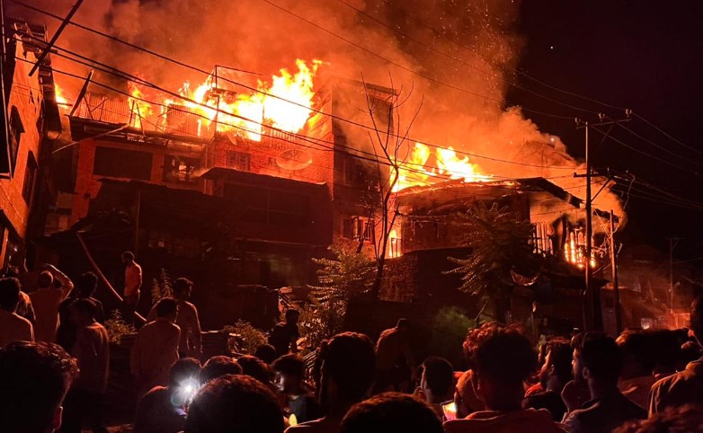13 houses, 10 shops gutted in massive fire in Anantnag